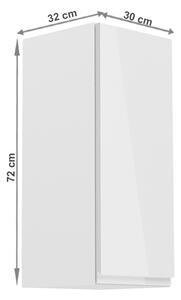 Horná kuchynská skrinka G30 Aurellia (biela + biely lesk) (P). Vlastná spoľahlivá doprava až k Vám domov. 1015727
