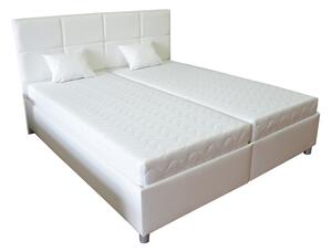 Manželská posteľ 160 cm Albatros (biela) (s roštami a matracmi). Vlastná spoľahlivá doprava až k Vám domov. 774276