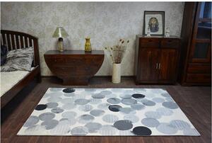Kusový koberec PP Kolieska sivý 140x200cm