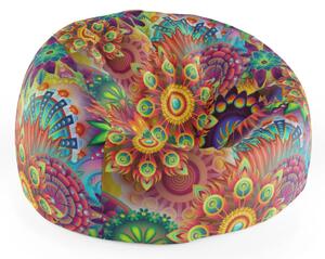 Sablio Sedací vak Cocoon Farebné obrazce - 75 x 45 x 35 cm