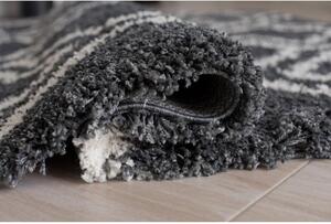 Kusový koberec Shaggy vlas 50 mm dymový 4 80X150 80x150cm