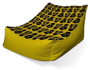 Sablio Sedací vak Lounge Star Wars Stormtrooperi Pattern na žltej - 80 x 95 x 50 cm