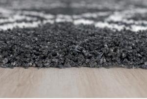 Kusový koberec Shaggy vlas 50 mm dymový 4 80X150 80x150cm