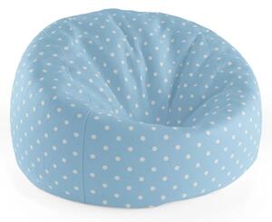 Sablio Sedací vak Cocoon Biele bodky na modrej - 115 x 75 x 45 cm