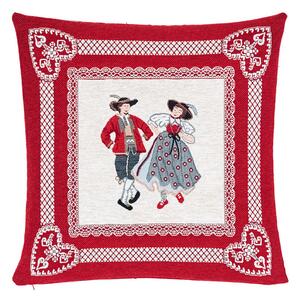 Gobelínová obliečka na vankúš Tanečníci Chenille IT119 Farba Viacfarebná Rozmery 42x42 cm