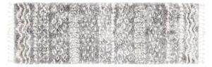 Kusový koberec shaggy Alsea tmavo sivý atyp 60x200cm