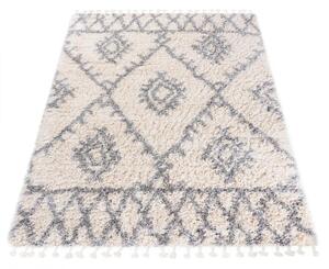 Kusový koberec shaggy Azteco krémovo sivý 80x150cm