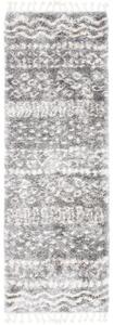 Kusový koberec shaggy Alsea tmavo sivý atyp 60x200cm
