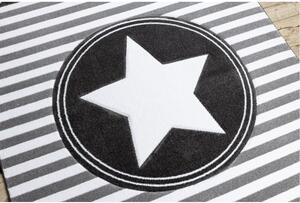 Detský kusový koberec Hviezda sivý 140x190cm