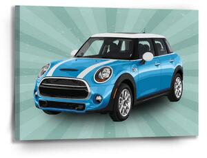 Sablio Obraz Mini sedan Zelené pozadie - 90x60 cm