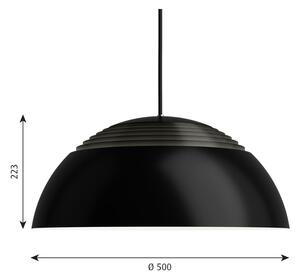 Louis Poulsen - AJ Royal 500 LED Závěsná Lampa Black - Lampemesteren