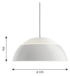 Louis Poulsen - AJ Royal 370 LED Závěsná Lampa White - Lampemesteren
