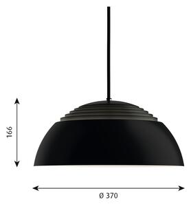 Louis Poulsen - AJ Royal 370 LED Závěsná Lampa Black - Lampemesteren