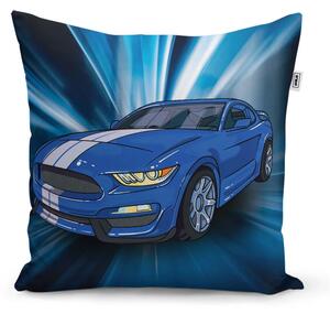 Sablio Vankúš Mustang Modré pozadie - 40x40 cm