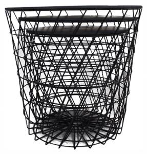 Príručný stolík Bana typ 1 (grafit + čierna). Vlastná spoľahlivá doprava až k Vám domov. 1015998