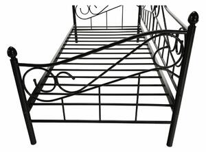 Jednolôžková posteľ 90 cm Danina (čierna) (s roštom). Vlastná spoľahlivá doprava až k Vám domov. 1016019