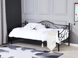 Jednolôžková posteľ 90 cm Danina (čierna) (s roštom). Vlastná spoľahlivá doprava až k Vám domov. 1016019