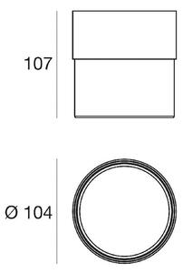 Stropné svietidlo Crumb LED, biele, Ø 10,4 cm, železo, sklo