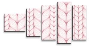 Sablio Obraz - 5-dílný Pletenie vo fuksiovej farbe - 100x60 cm