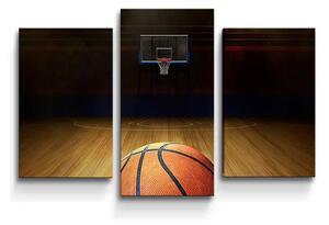 Sablio Obraz - 3-dílný Basketbal - 75x50 cm