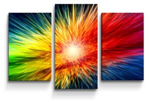 Sablio Obraz - 3-dílný Farebná explózia - 75x50 cm