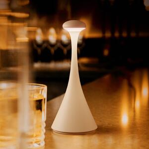 Nabíjateľná stolná lampa LED Nudrop mini, béžová duna, IP54, stmievateľná