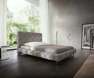 DELIFE Čalúnená posteľ Nayara 140x200 cm bouclé strieborno-sivá