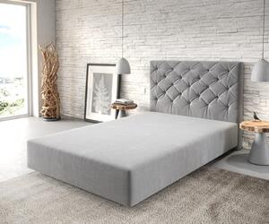 DELIFE Boxspring posteľ Dream-Great mikrovlákno sivá 120x200 cm