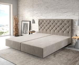 DELIFE Boxspring posteľ Dream-Great 180×200 cm mikrovlákno béžová