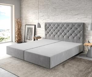 DELIFE Boxspring posteľ Dream-Great 180×200 cm mikrovlákno sivá