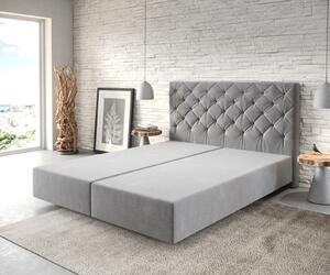 DELIFE Boxspring posteľ Dream-Great 160×200 cm mikrovlákno sivá