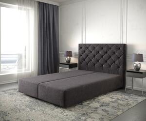 DELIFE Boxspring posteľ Dream-Great 160x200 cm mikrovlákno čierna