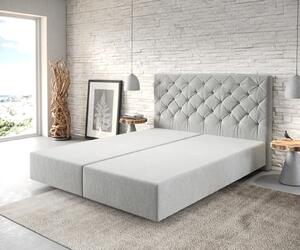 DELIFE Boxspring posteľ Dream-Great 160x200 cm mikrovlákno strieborno-šedá