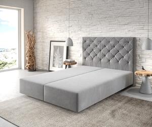 DELIFE Boxspring posteľ Dream-Great 140x200 cm mikrovlákno sivá