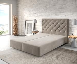 DELIFE Boxspring posteľ Dream-Great 140x200 cm mikrovlákno béžová