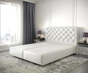 DELIFE Boxspring posteľ Dream-Great 140x200 cm umelá koža biela