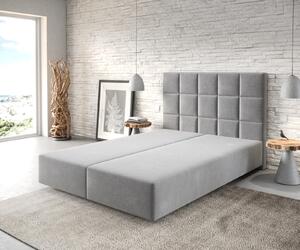 DELIFE Boxspring posteľ Dream-Fine 140×200 cm mikrovlákno sivá