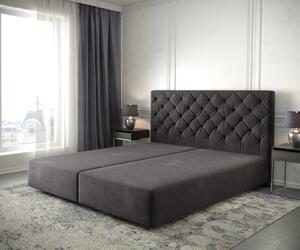DELIFE Boxspring posteľ Dream-Great 180x200 cm mikrovlákno čierna