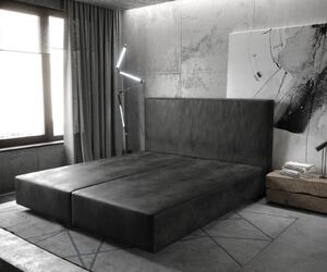 DELIFE Boxspring posteľ Dream-Well 180×200 cm mikrovlákno antracitová vintage