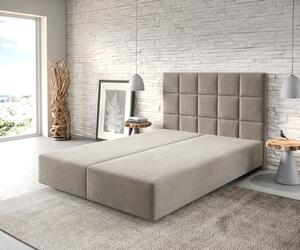 DELIFE Boxspring posteľ Dream-Fine 140x200 cm mikrovlákno béžová