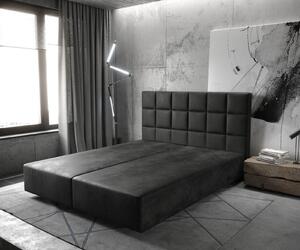 DELIFE Boxspring posteľ Dream-Fine 180×200 cm mikrovlákno antracitová vintage
