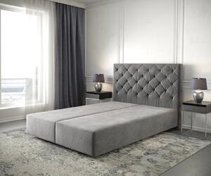 DELIFE Boxspring posteľ Dream-Great 160x200 cm mikrovlákno taupe