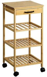 Kuchynský vozík 33 x 73 x 33 cm, bambus KESPER 25819