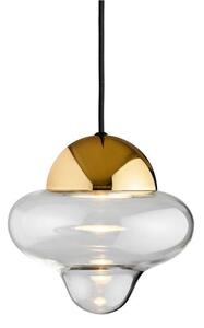 Design By Us - Nutty Závěsná Lampa Clear/Gold - Lampemesteren