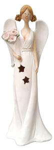 Anjel svietiaci s kvetom, 27 cm, polyston PRODEX 240101
