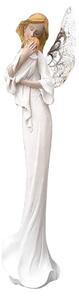 Anjel s dieťatkom, kovové krídla, 32 cm, polystón PRODEX 240088