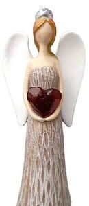 Anjel so svietiacim srdcom v dlaniach, 25 cm, polyston PRODEX KH21B8287