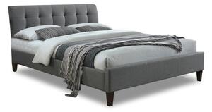 Čalúnená posteľ Vanessa 160x200, sivá, bez matraca