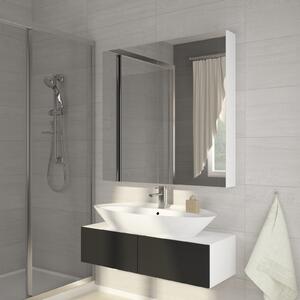 Kúpelňová skrinka na stenu Delia 80 biela + zrkadlo. Vlastná spoľahlivá doprava až k Vám domov. 780226