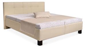 Čalúnená posteľ Mary 180x200, béžová, vrátane matraca